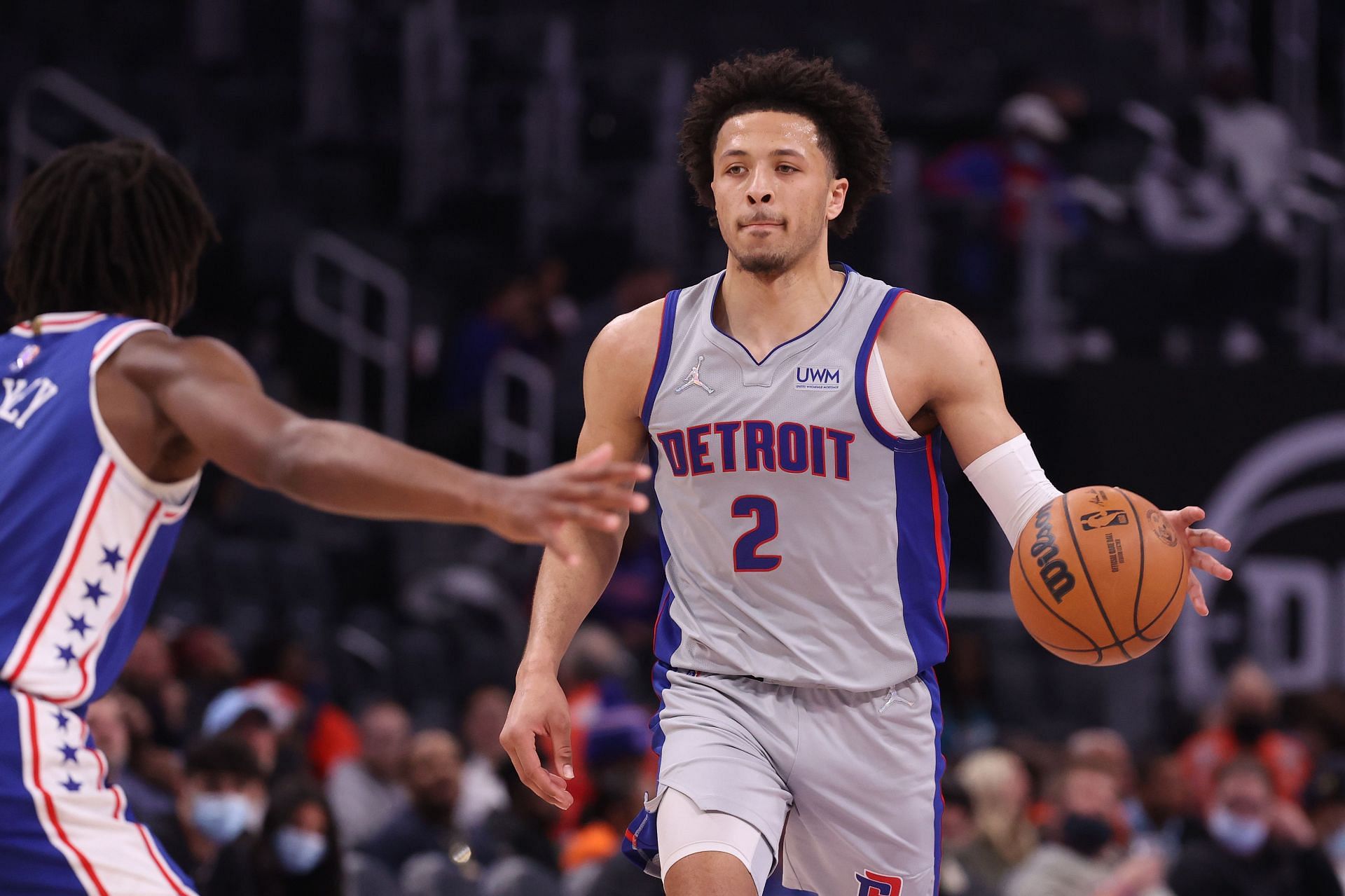 Detroit Pistons&#039; rookie Cade Cunningham scored 17 points in the game against the Brooklyn Nets