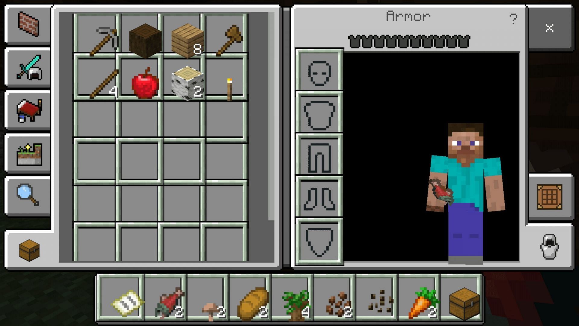 The inventory screen in Minecraft (Image via Minecraft)