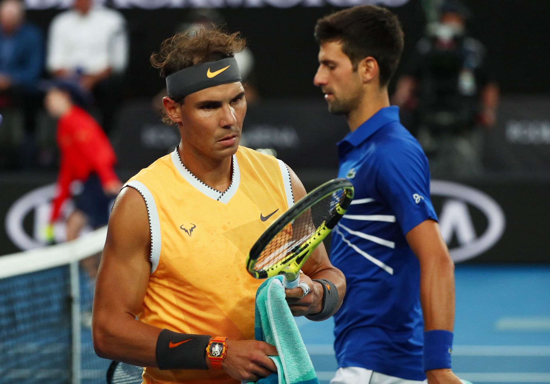 Rafael Nadal and Novak Djokovic at the 2019 Australian Open