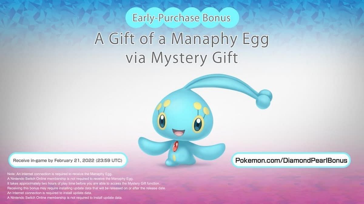 Details on how to receive Manaphy in Pokemon Brilliant Diamond and Shining Pearl. (Image via ILCA)