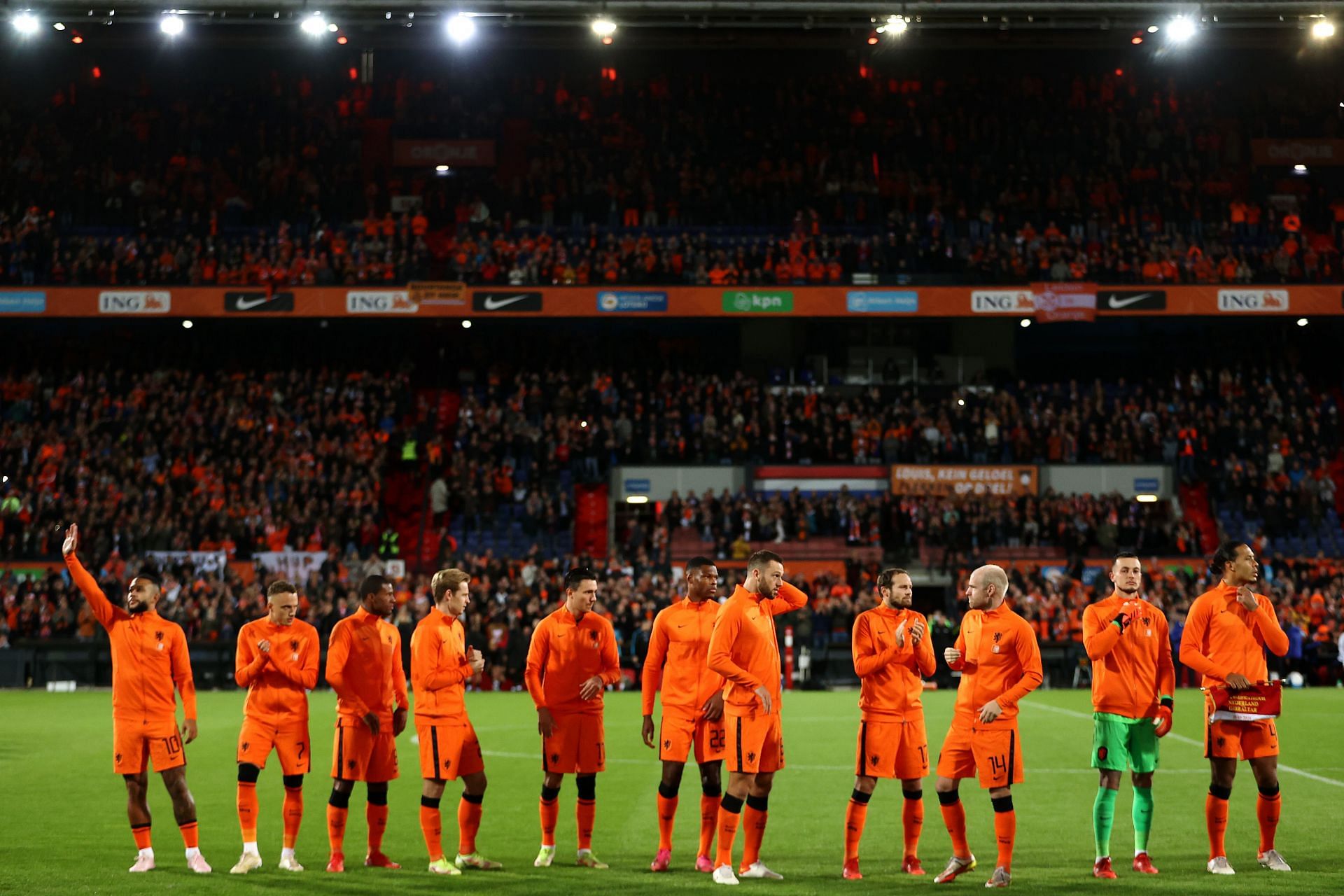 The Netherlands play Montenegro on Saturday