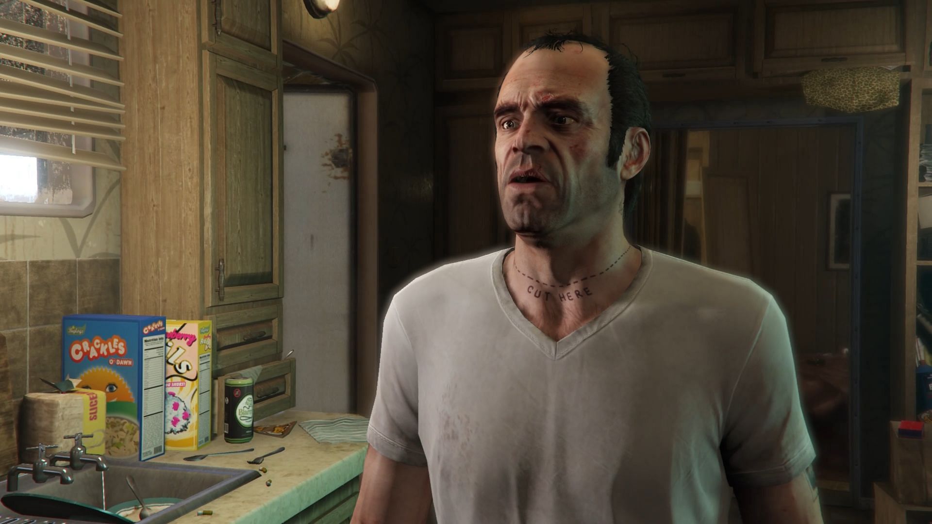 Trevor Philips doesn&#039;t like what he saw on the news (Image via Rockstar Games)