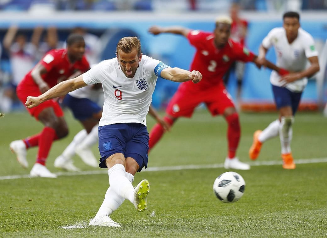 Kane&#039;s first England hat-trick came at the 2018 FIFA World Cup.