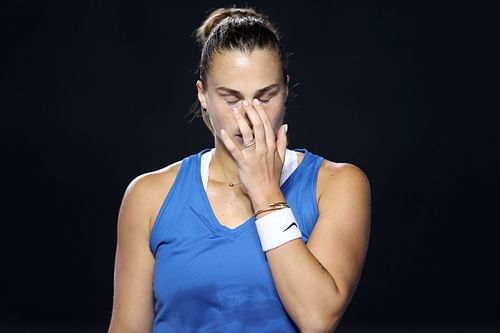 Aryna Sabalenka at the 2021 WTA Finals - Day 2