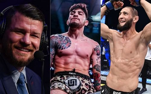 Michael Bisping (left), Dillon Danis (middle) and Khamzat Chimaev (right) [Image credits: @dillondanis and @khamzat_chimaev on Instagram]