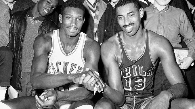 Walt Bellamy with Wilt Chamberlain