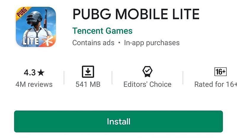 Less storage is required for the Lite version (Image via Google Play Store)