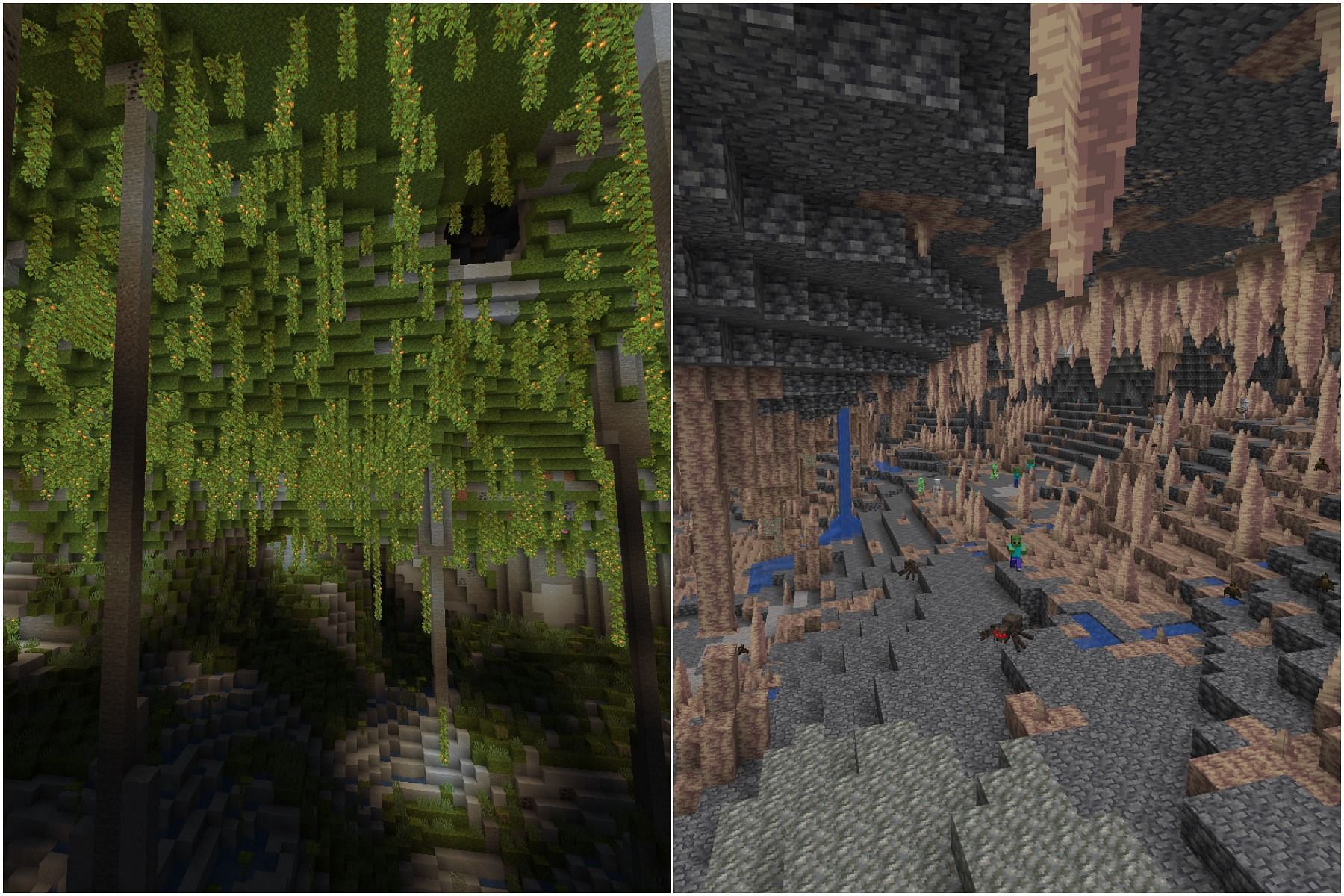 New cave biomes in Minecraft (Image via Minecraft)