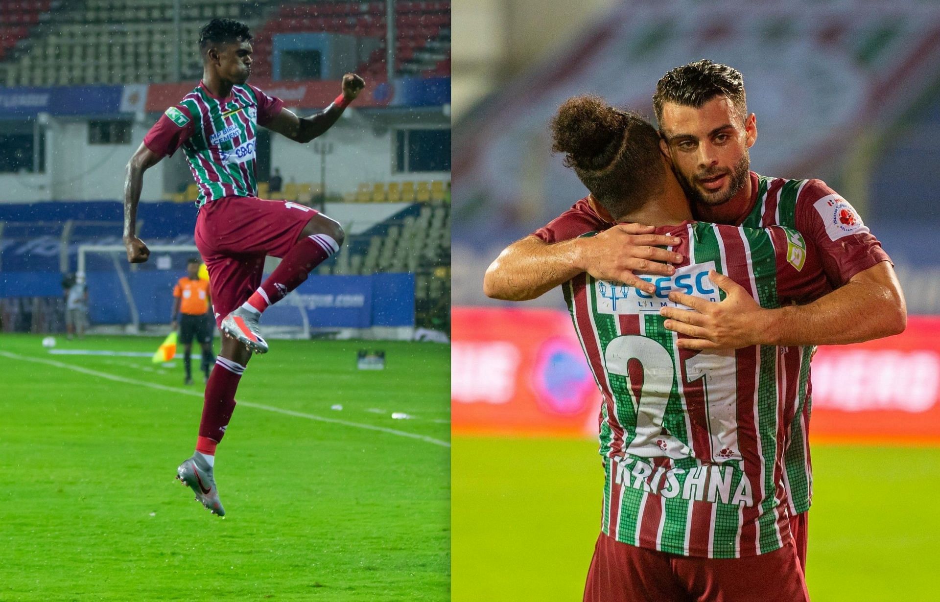 Liston Colaco (L) and Hugo Boumous (R) are new stars on the green-and-maroon horizon. (Image Courtesy: ATK Mohun Bagan FC)