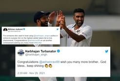 "Ashwin anna vera level" - Twitterati heaps praise on Ravichandran Ashwin after he overtakes Harbhajan Singh's Test wickets tally