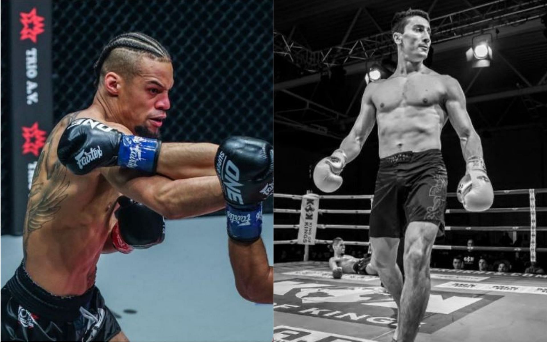 Regian Eersel (left) looks to defend his ONE Championship lightweight kickxing title against promotional newcomer Islam Murtazaev (right) at ONE: Winter Warriors. (Images Credits: @koolhydraat and @islam_murtazaev on Instagram)