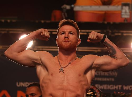 Canelo Alvarez v Caleb Plant - Weigh-in