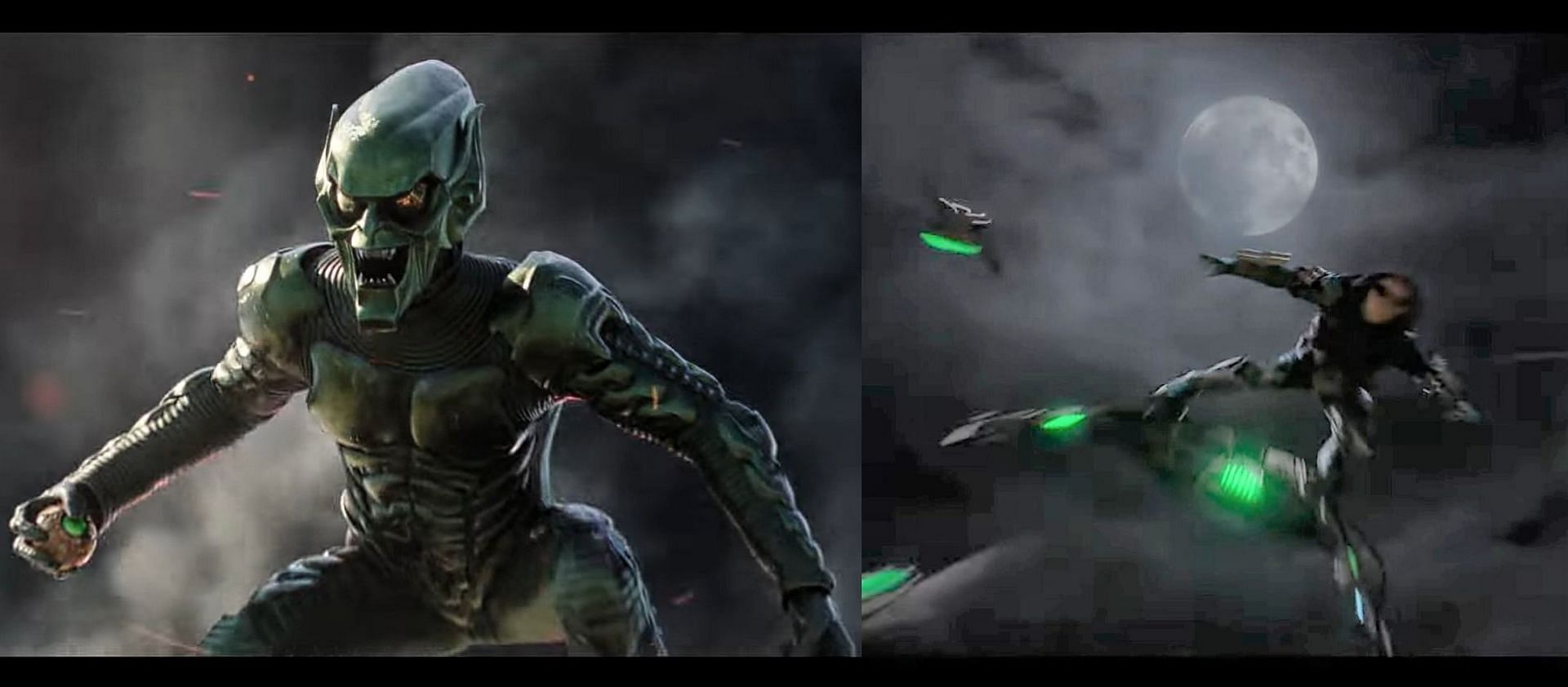 Two Green Goblin suits (Image via Marvel Studios/Sony)