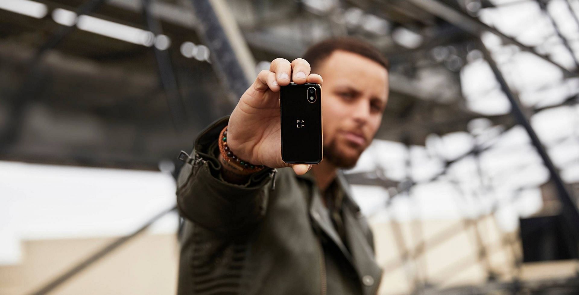 Stephen Curry advertising Palm cell phones.