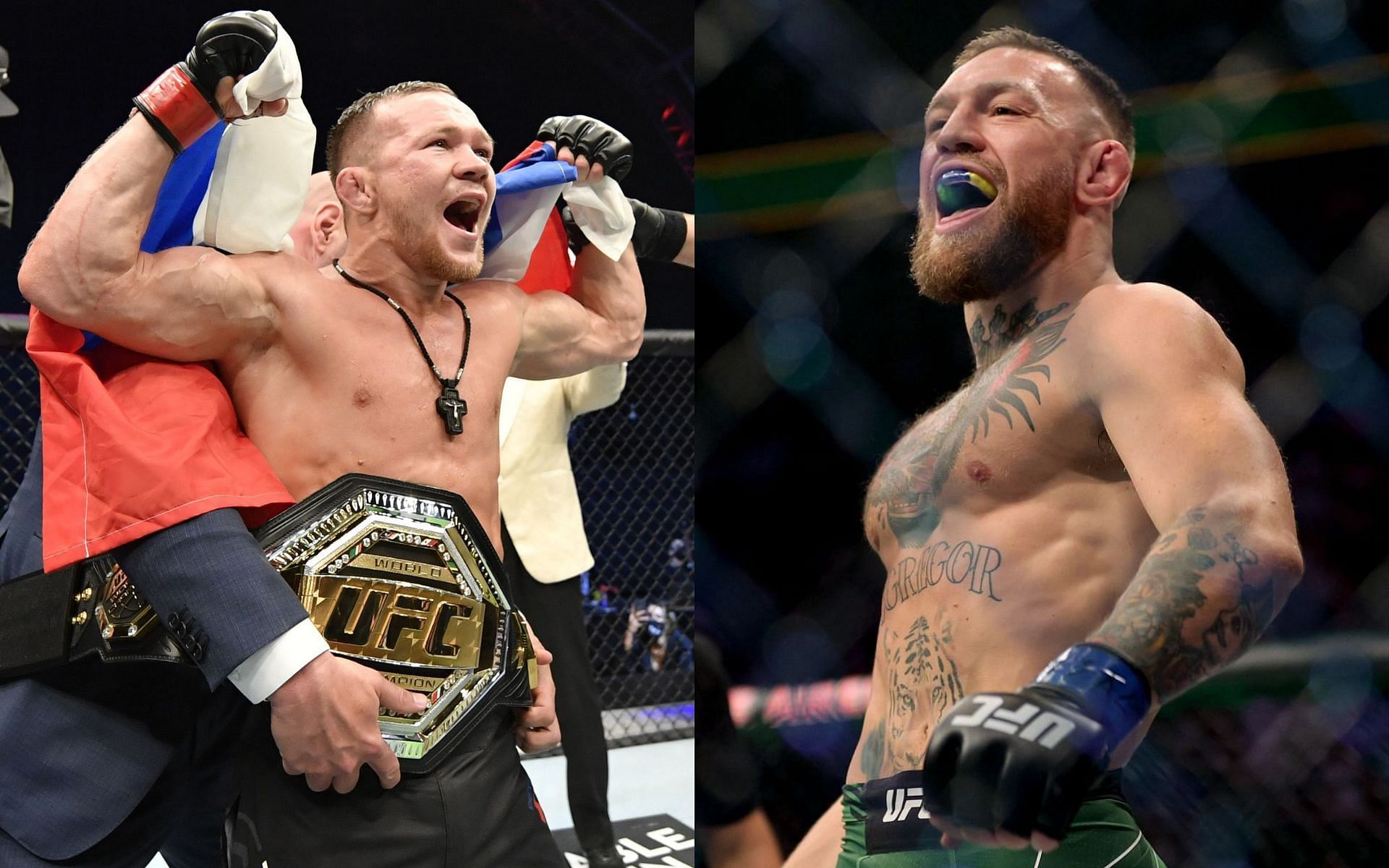 Petr Yan (left) and Conor McGregor (right)