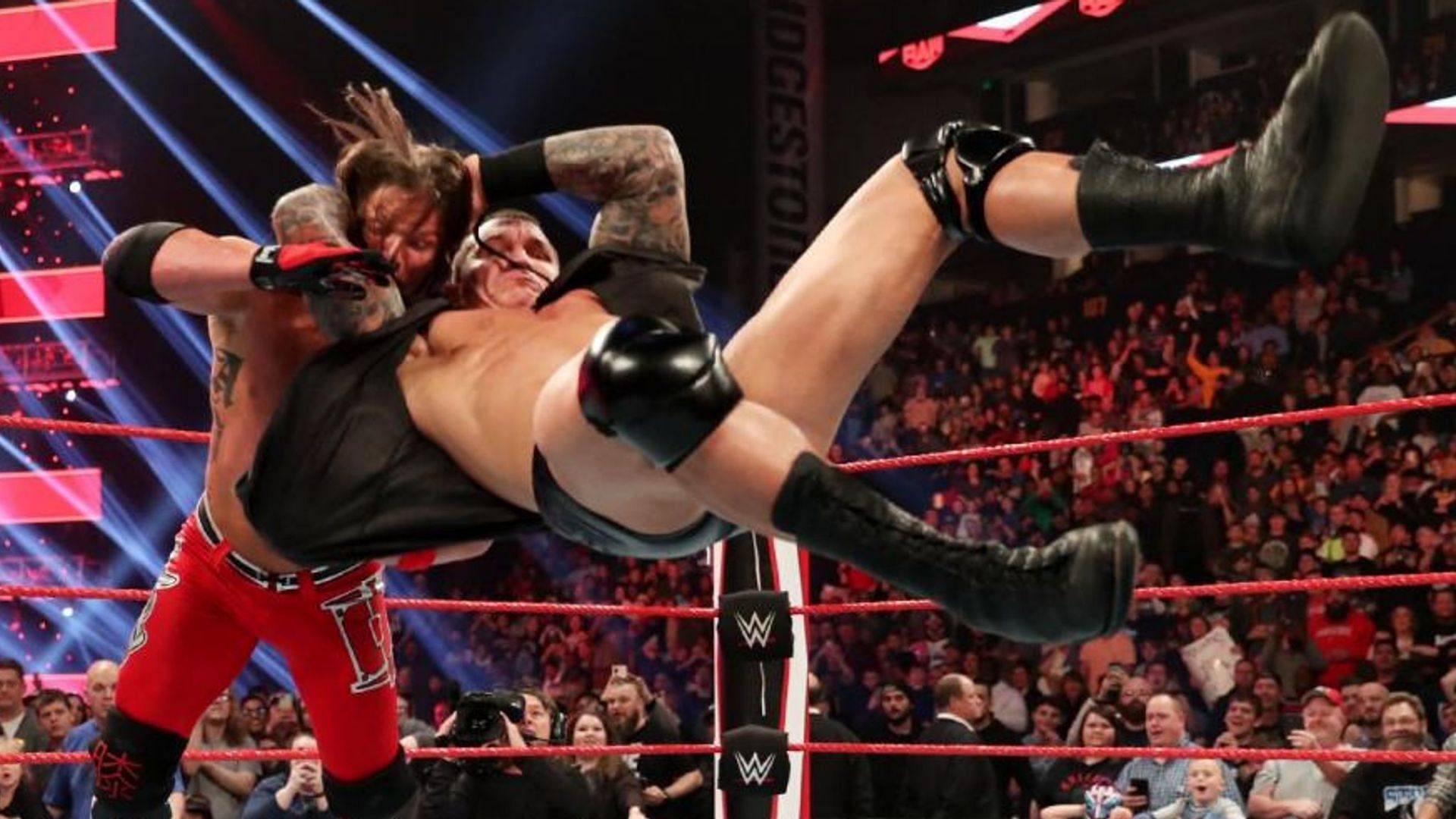 Randy Orton has countered moves such as The Stomp and Shooting Star Press with his RKO.