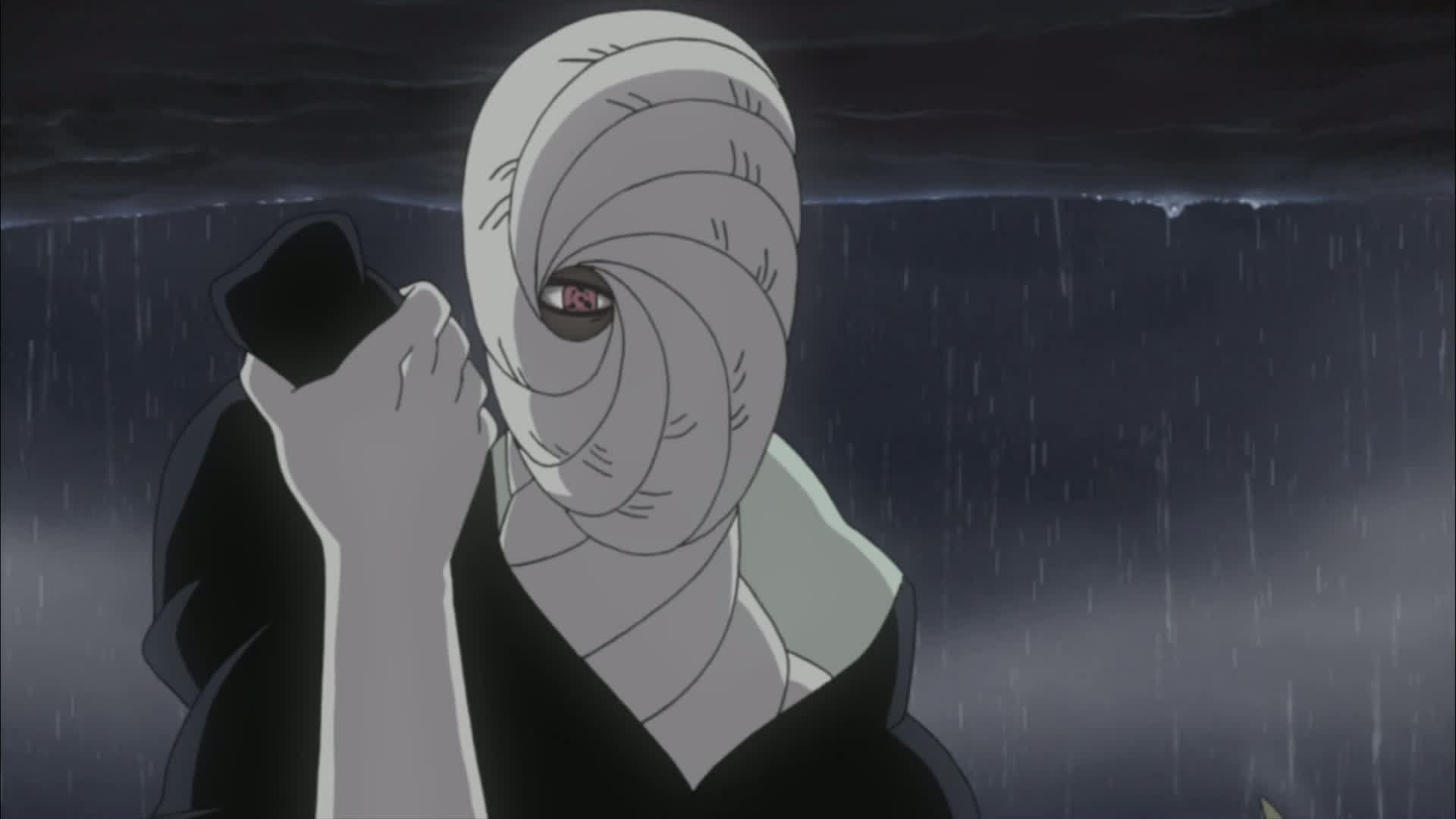 Teenage Obito with White Zetsu wrapped around him, as seen after killing Hidden Mist ninja in a rage after watching Rin die. Truly where the spirit of Obito Uchiha of the Hidden Leaf died (Image via Studio Pierrot)