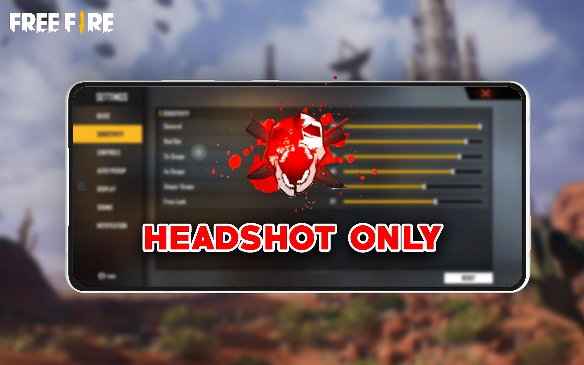The optimal settings for executing headshots in Free Fire (Image via Sportskeeda)