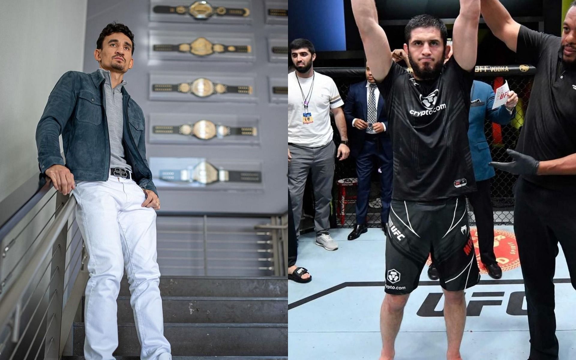Max Holloway (left), Islam Makhachev (right) [Images Courtesy: @blessedmma @islam_makhachev on Instagram]