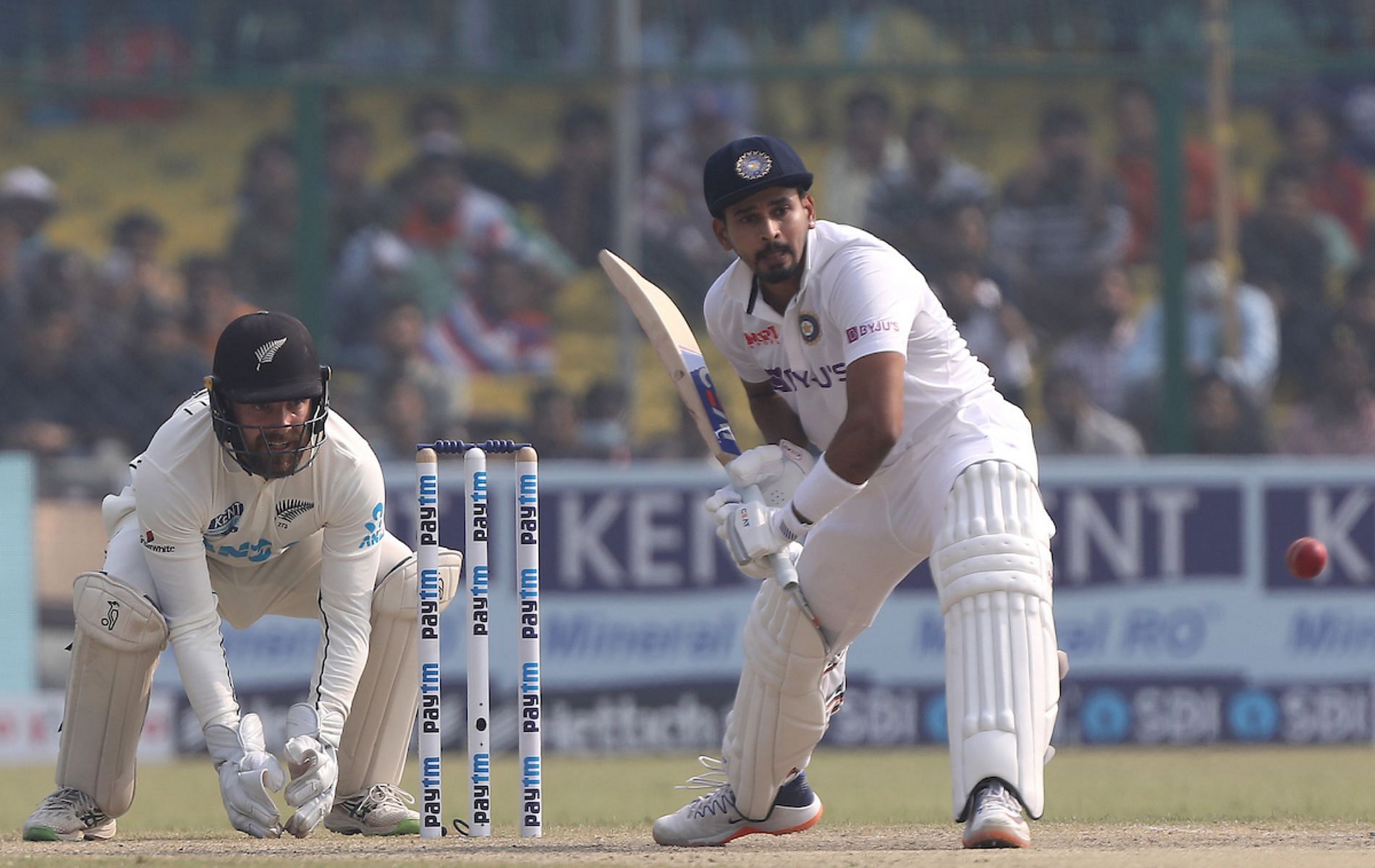 Shreyas Iyer scored 65 in the second innings of the first Test against New Zealand to add to his 105 in the first.