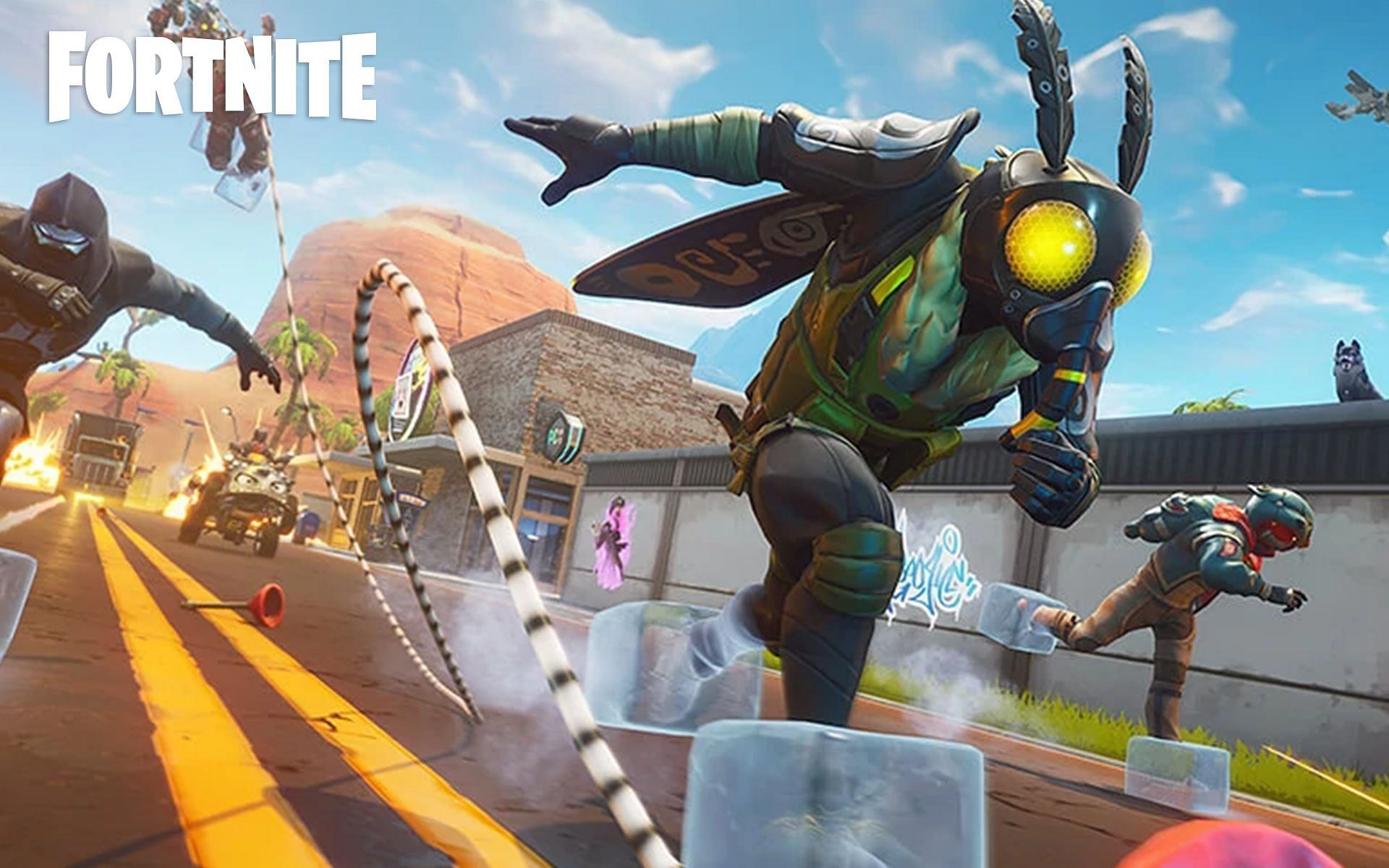 Slip and slide with the new Icy Grappler in Fortnite Chapter 2 Season 8 (Image via Fortnite/Epic Games)