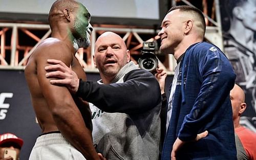 Kamaru Usman (left) and Colby Covington (right)