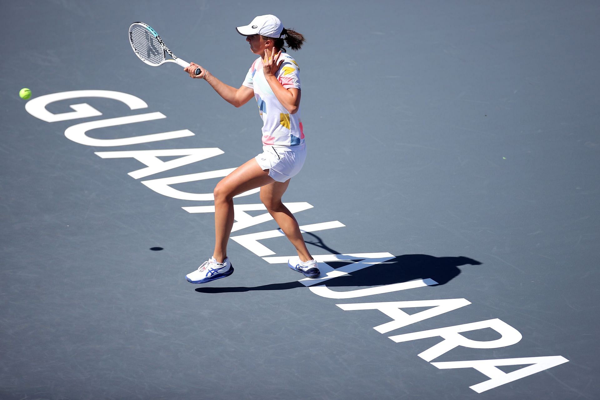 Iga Swiatek practises ahead of her WTA Finals debut