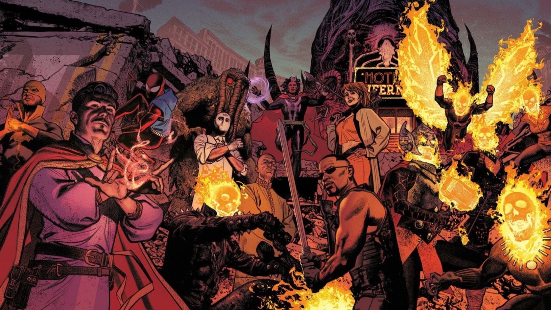The Midnight Sons in comics (image via Marvel comics)