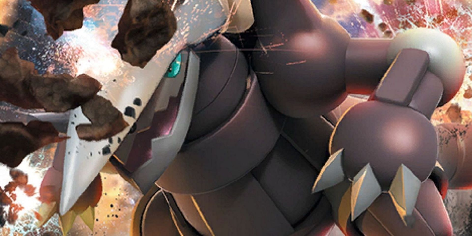 Aggron as it appears in the trading card game (Image via The Pokemon Company)