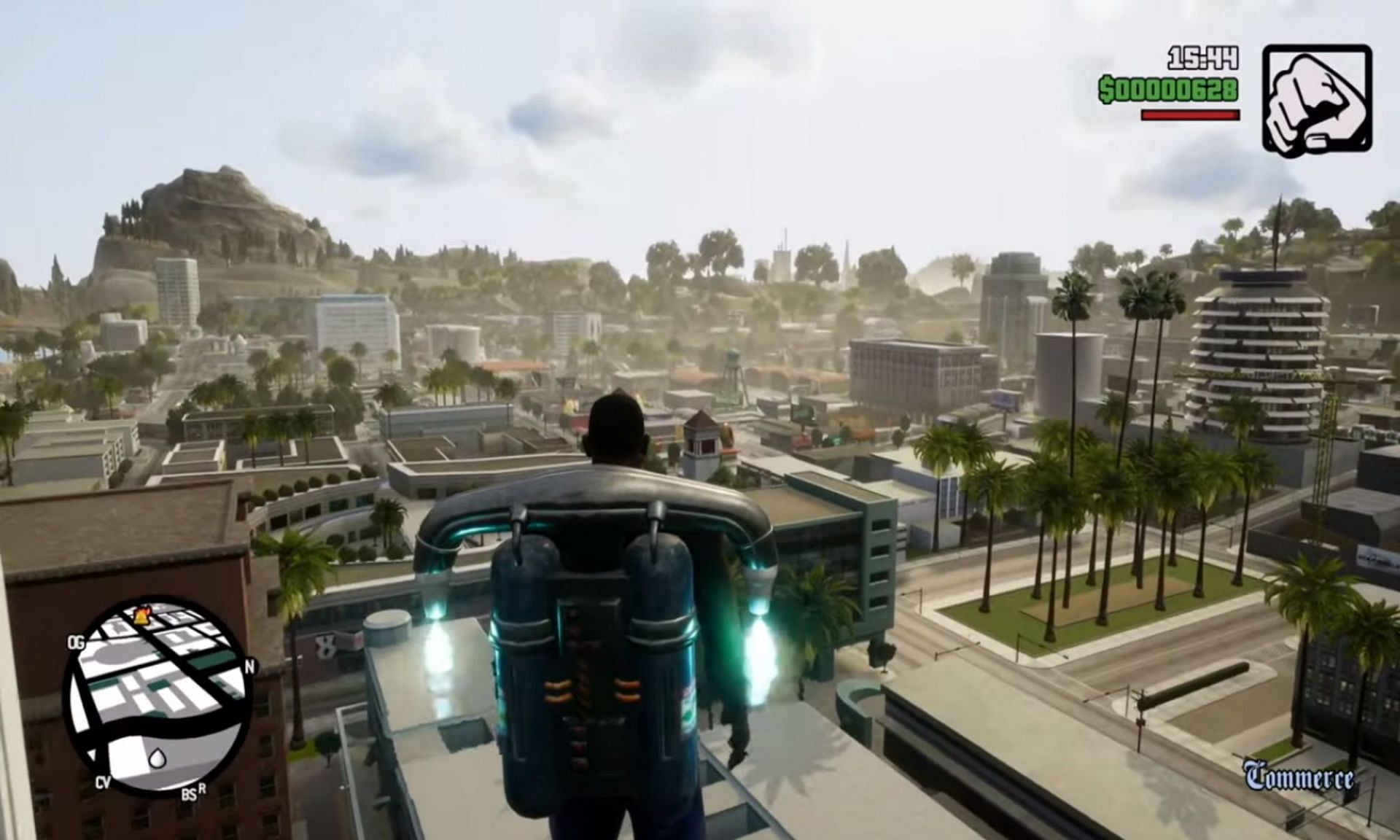 The jetpack ultimately defines the gameplay experience (Image via Rockstar Games)