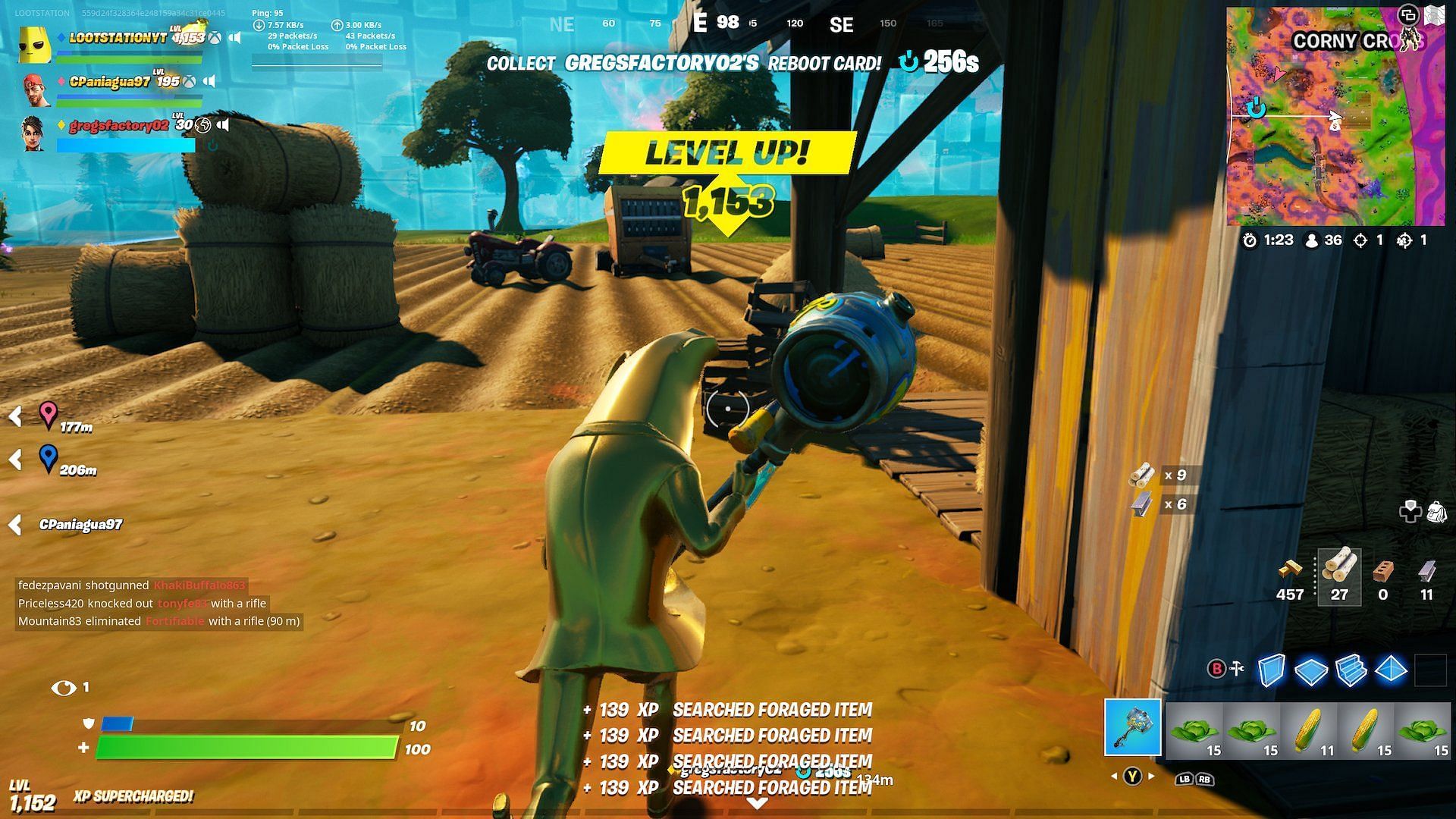 Fortnite breaks after players reach level 1000 (Image via LootStationYT/Twitter)