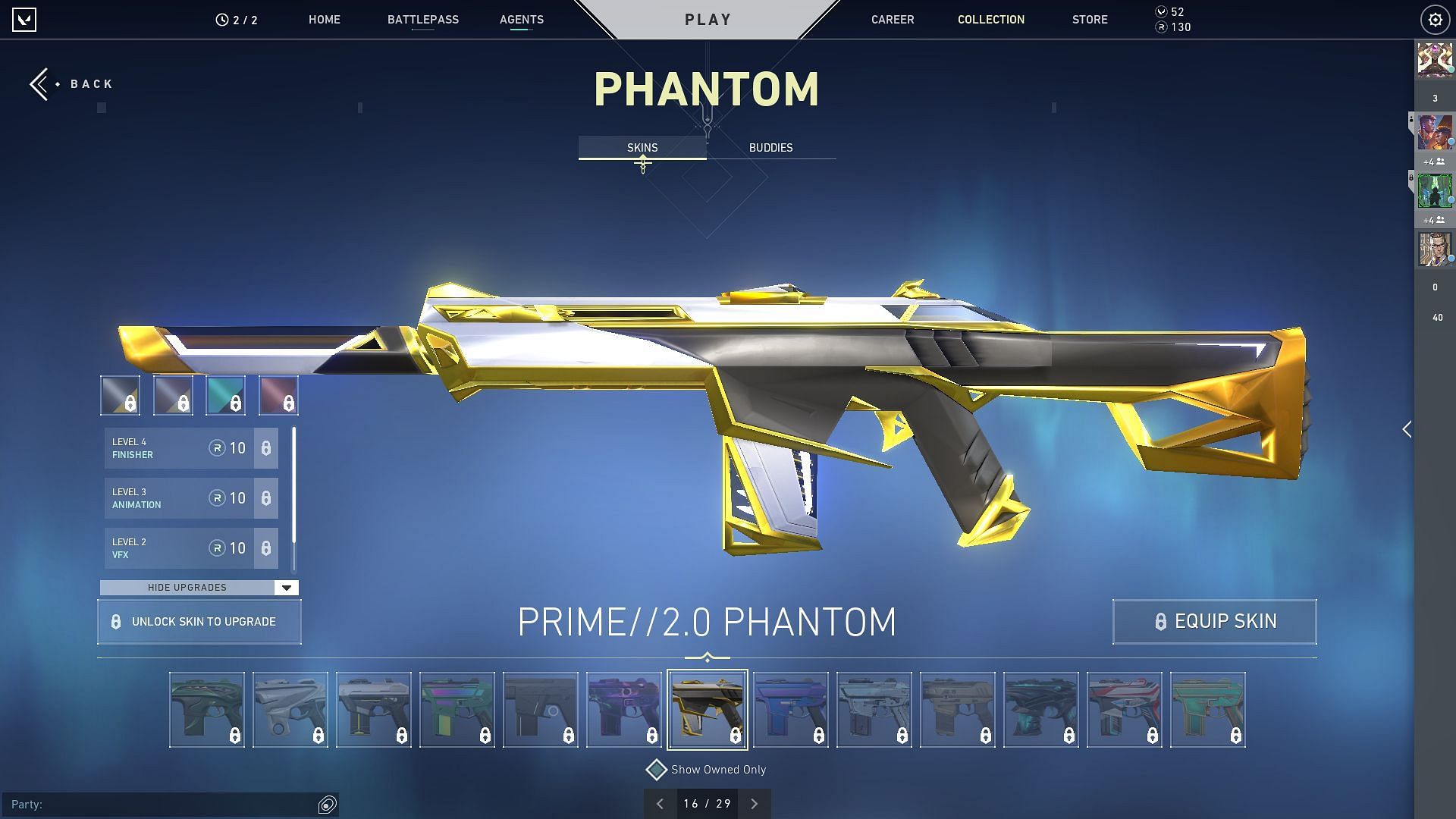 Prime 2.0 bundle contains skins for Phantom, Frenzy, Bucky, Odin, Karambit (Image via Sportskeeda)