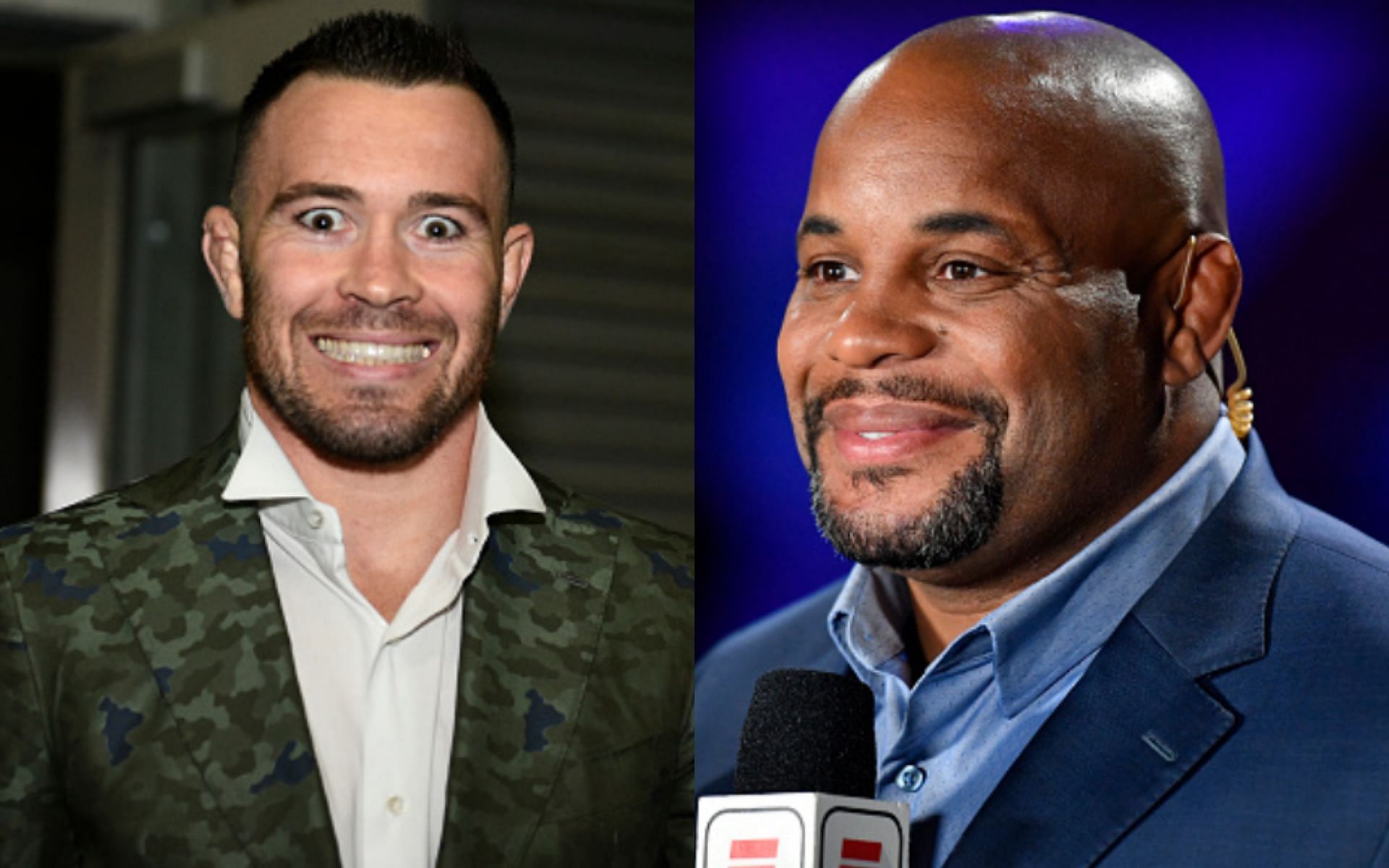 Colby Covington (left); Daniel Cormier (right)