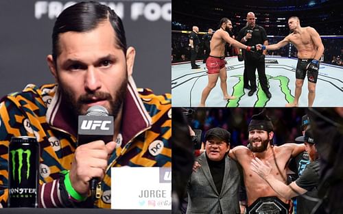 Jorge Masvidal (left) won the symbolic BMF belt by defeating Nate Diaz at UFC 244