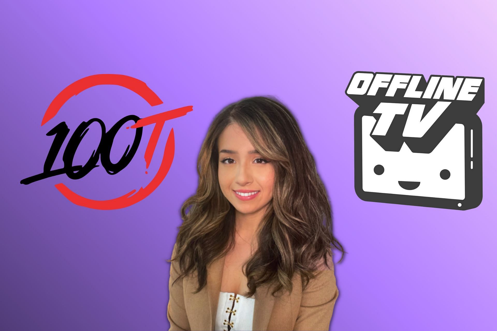 Pokimane unimpressed with fans suggesting 100 Thieves have taken over OfflineTV (Image via Sportskeeda)