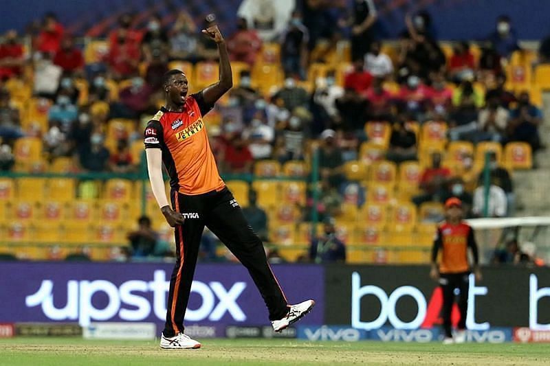 Jason Holder gave SRH some moments of joy in IPL 2021. Pic: IPLT20.COM