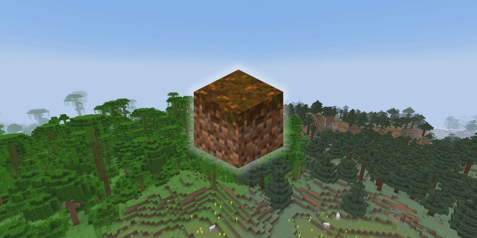 A single block of podzol (Image via Minecraft)