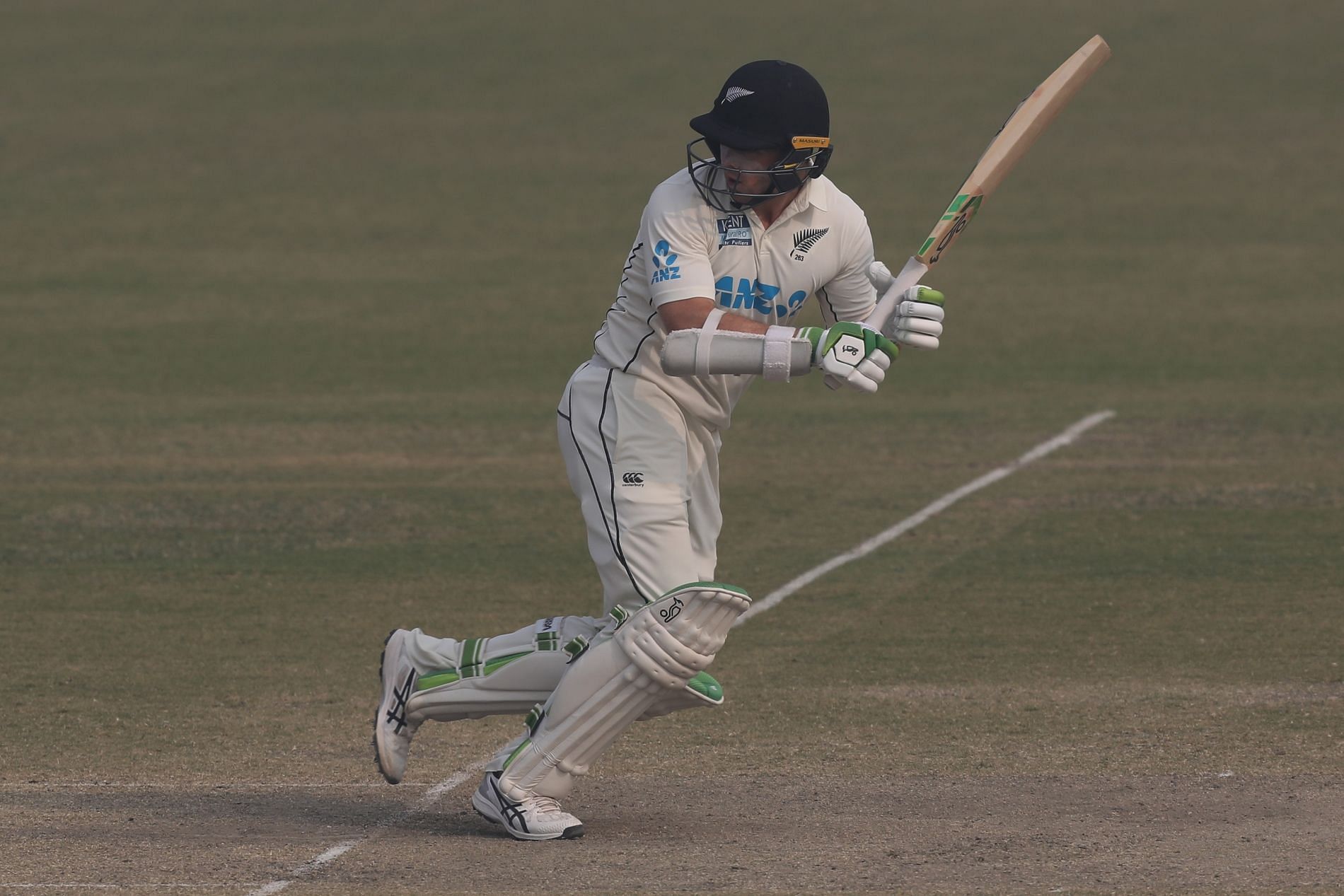 New Zealand opener Tom Latham contributed a hard-fought fifty. Pic: ICC