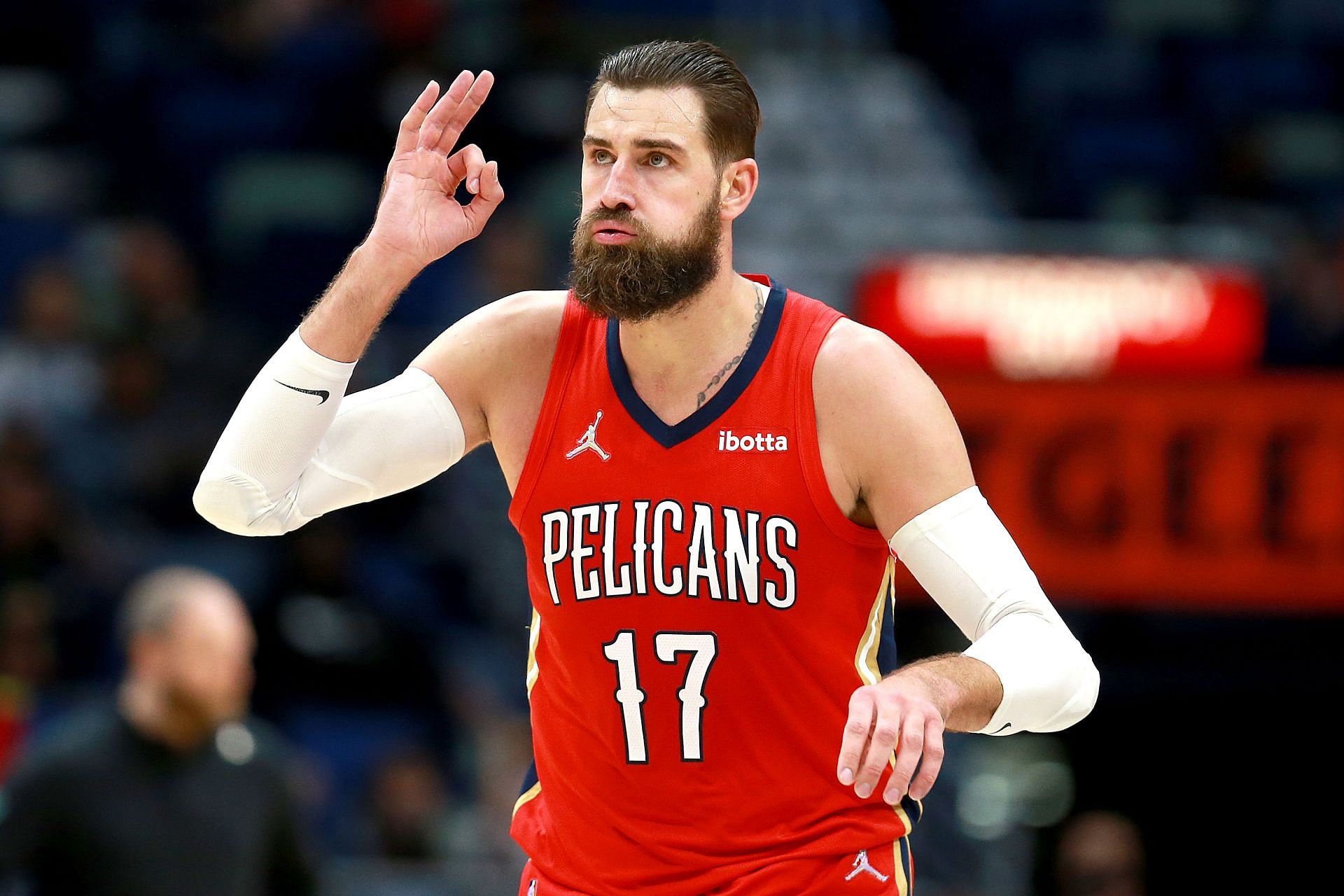 Jonas Valanciunas with the New Orleans Pelicans.