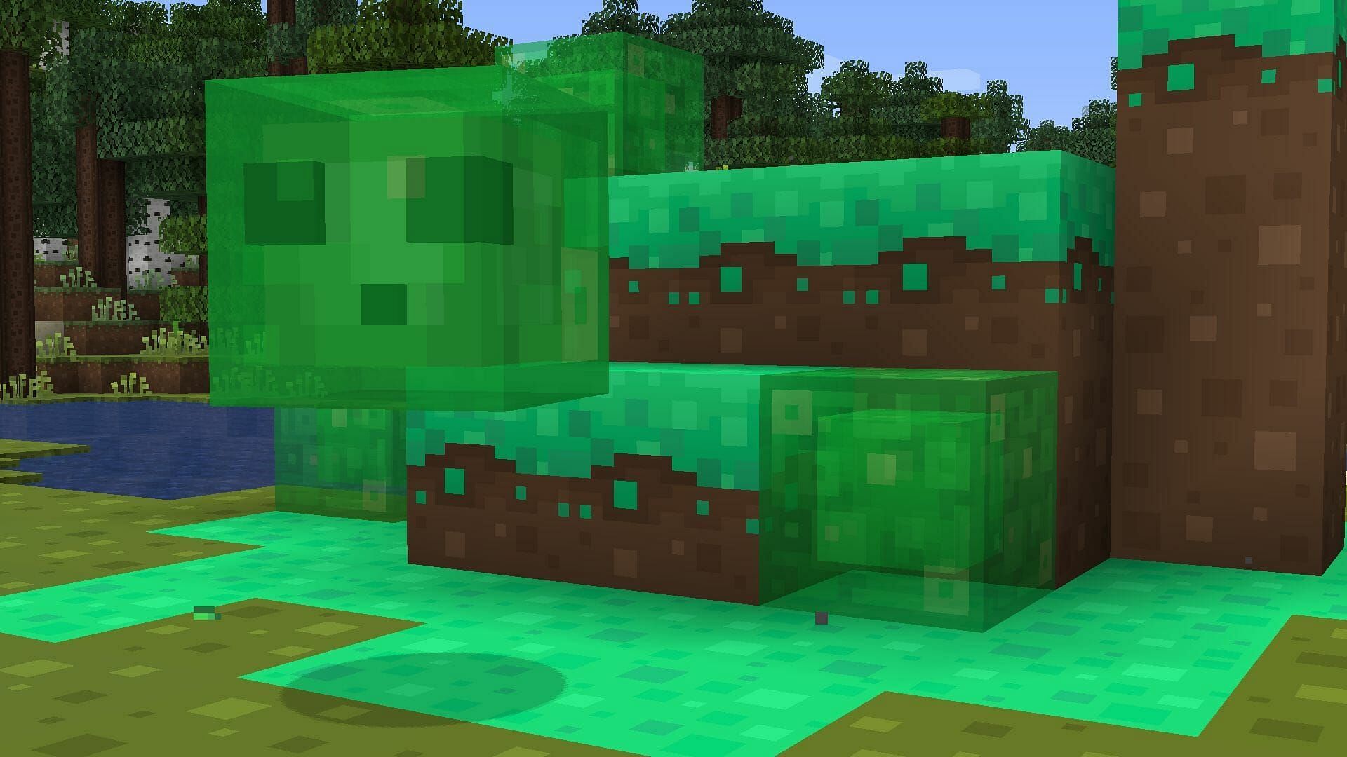 Slime blocks in Minecraft (Image via Minecraft)