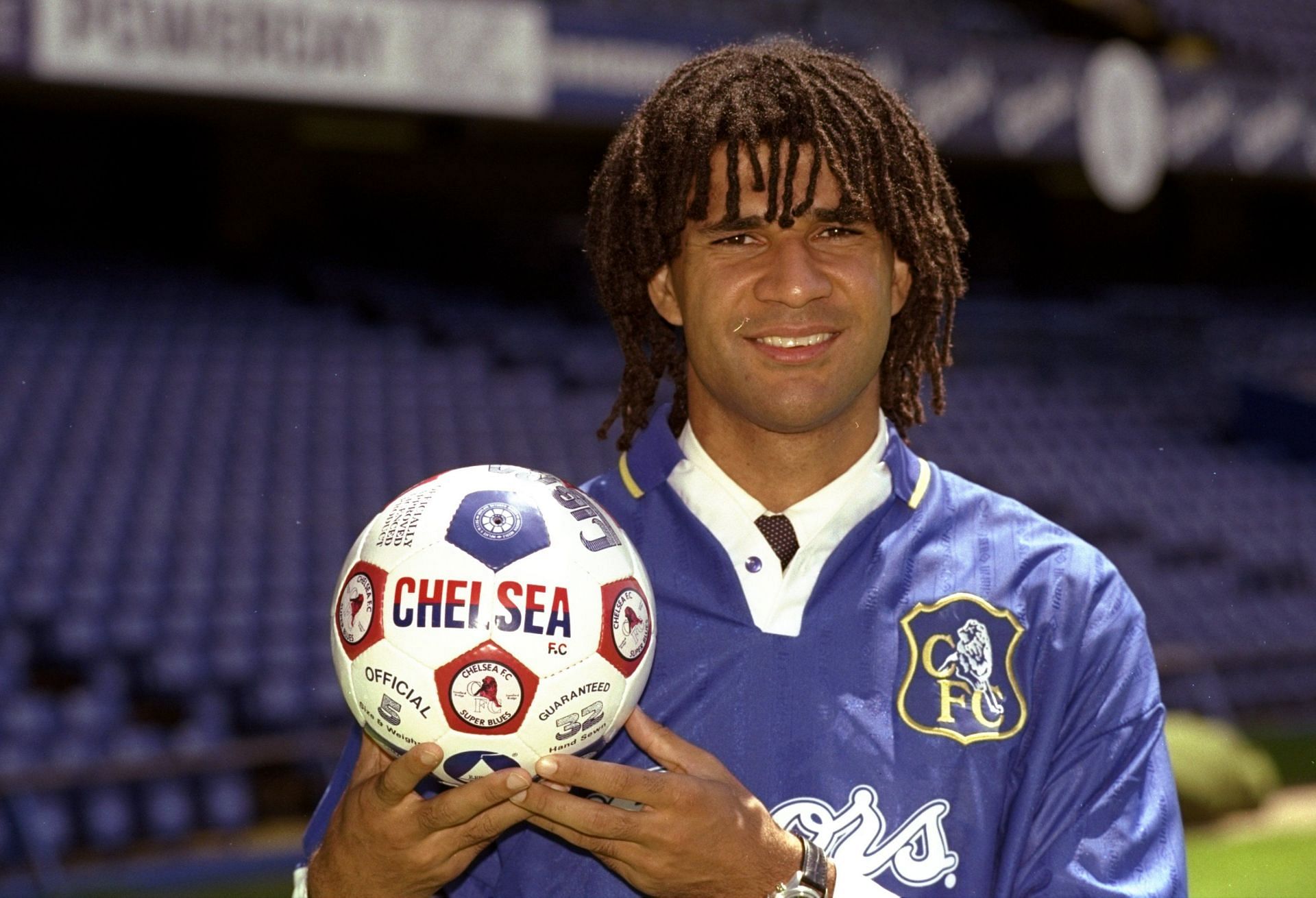 Ruud Gullit in action of Chelsea