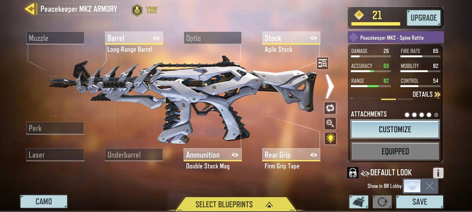 An Epic weapon blueprint (Image via COD Mobile)