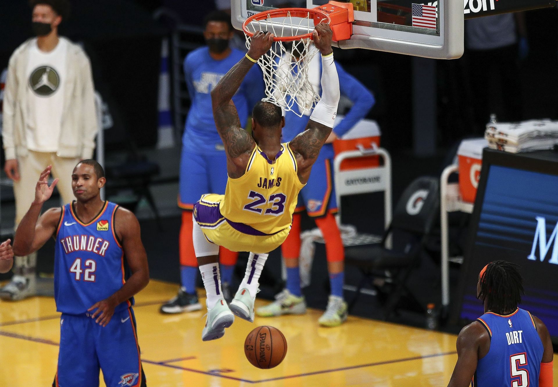 The Oklahoma City Thunder and the LA Lakers will face off at Staples Center on Thursday