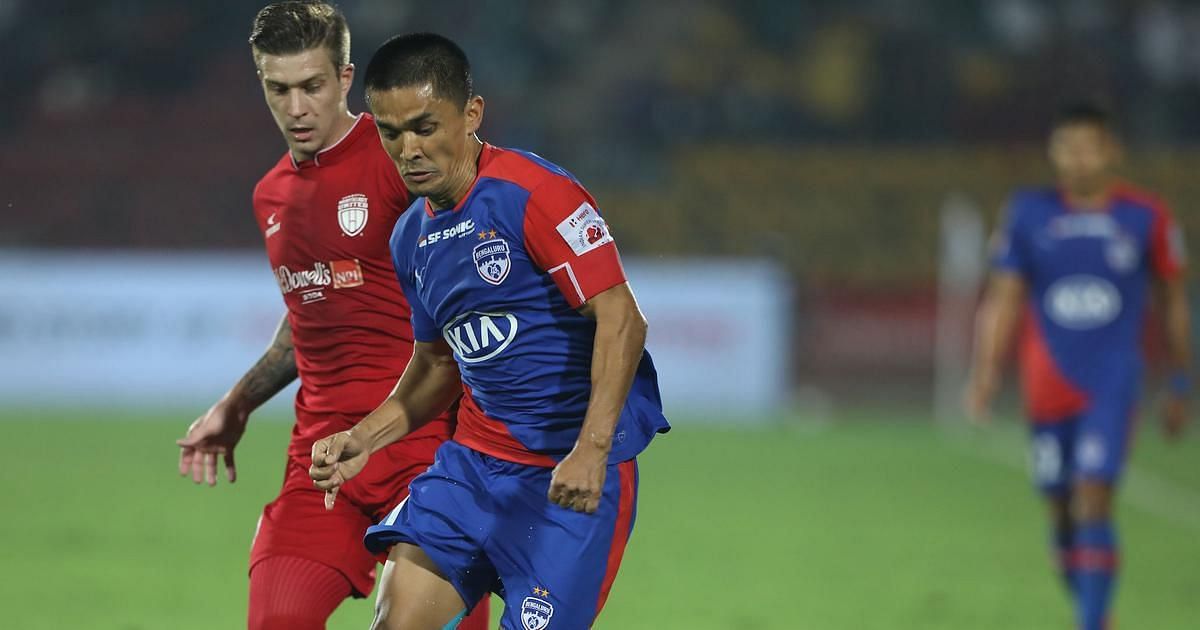 Federico Gallego and Sunil Chhetri will play key parts in the Bengaluru FC and NorthEast United clash. (Image: ISL)