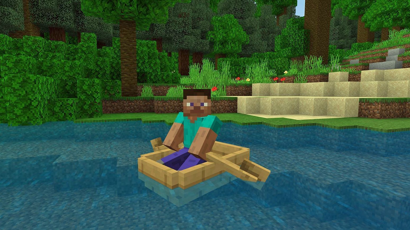 Boat in Minecraft (Image via Minecraft Education)