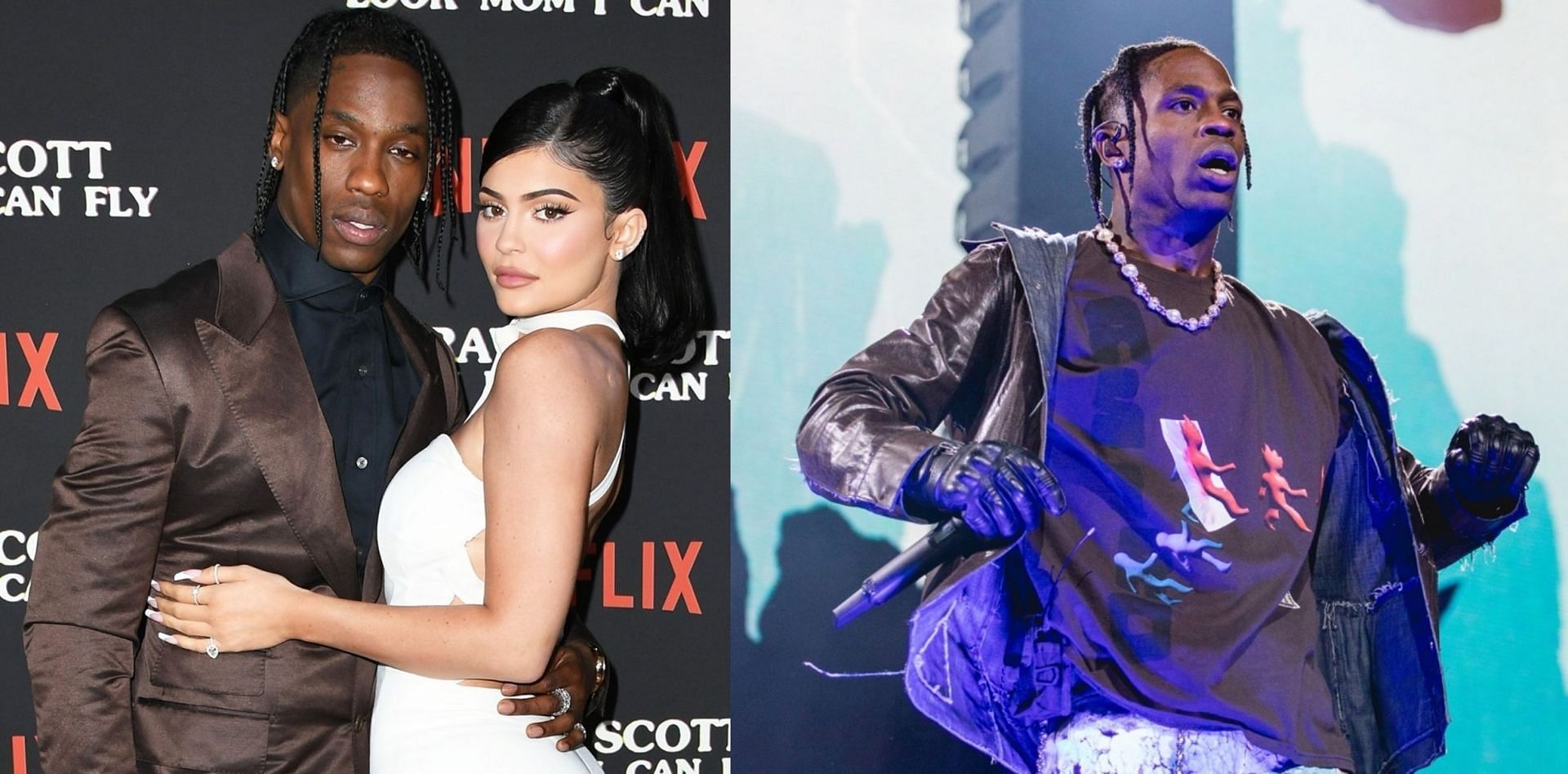 Kylie Jenner and Travis Scott (Image via Jon Kopaloff/WireImage, and Rick Kern/Getty Images)