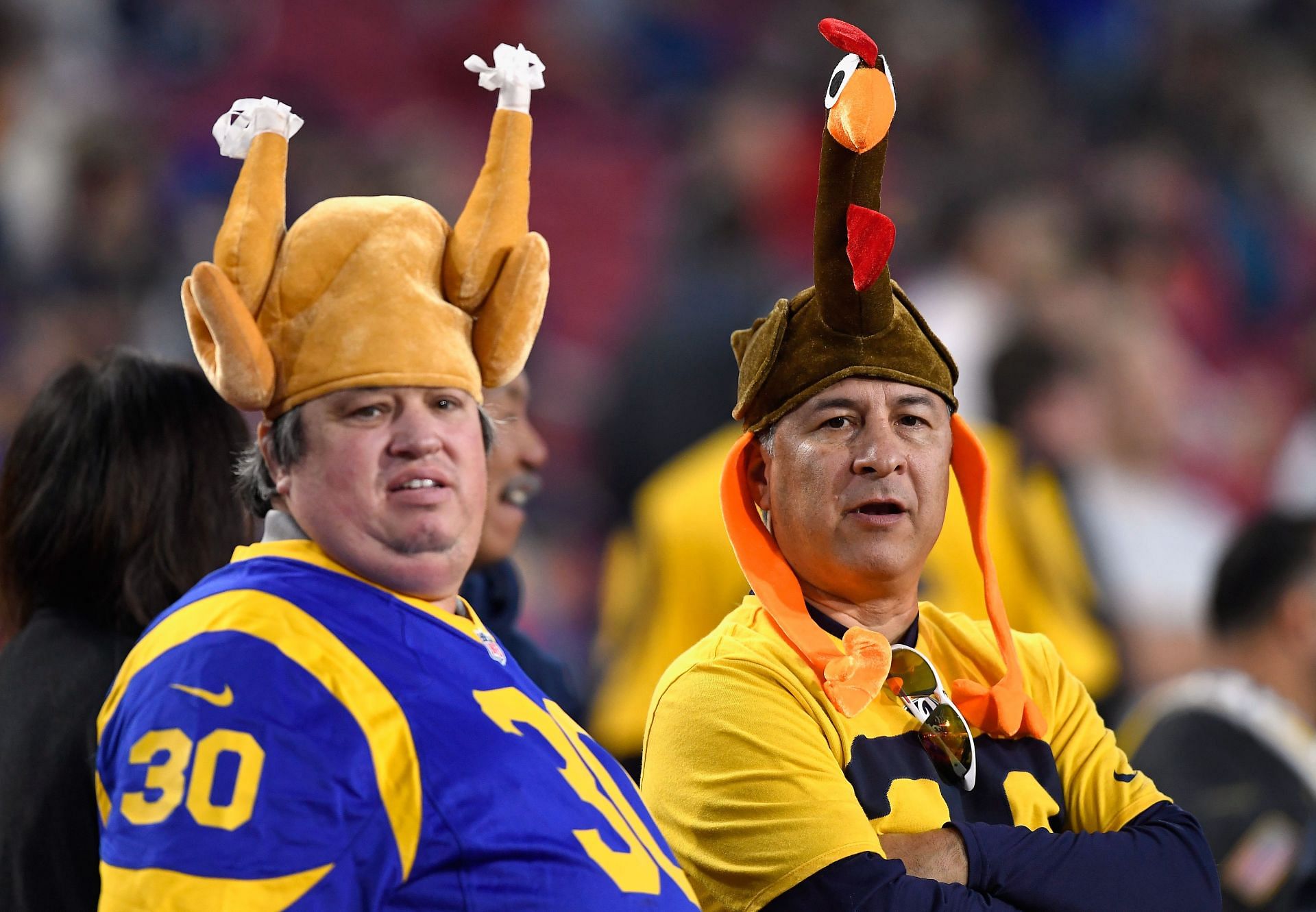 Los Angeles Rams fans commemorating the Thanksgiving holiday in 2018 (Photo: Getty)