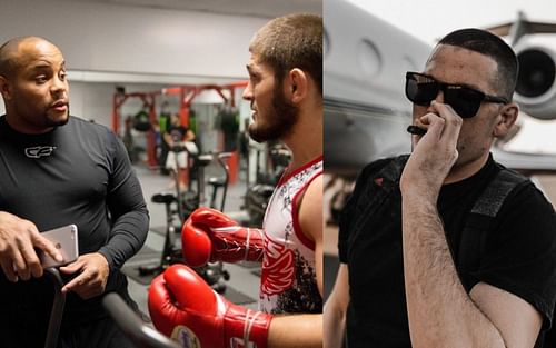 Daniel Cormier & Khabib Nurmagomedov (left), Nate Diaz (right) [Images Courtesy: @dc_mma @natediaz209 on Instagram]