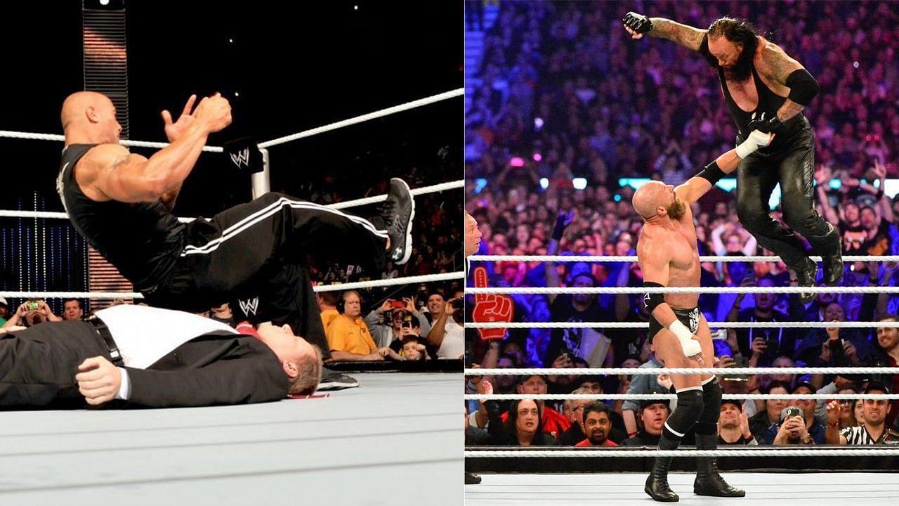The People&#039;s Elbow and Old School are two of the most famous signature moves in WWE history