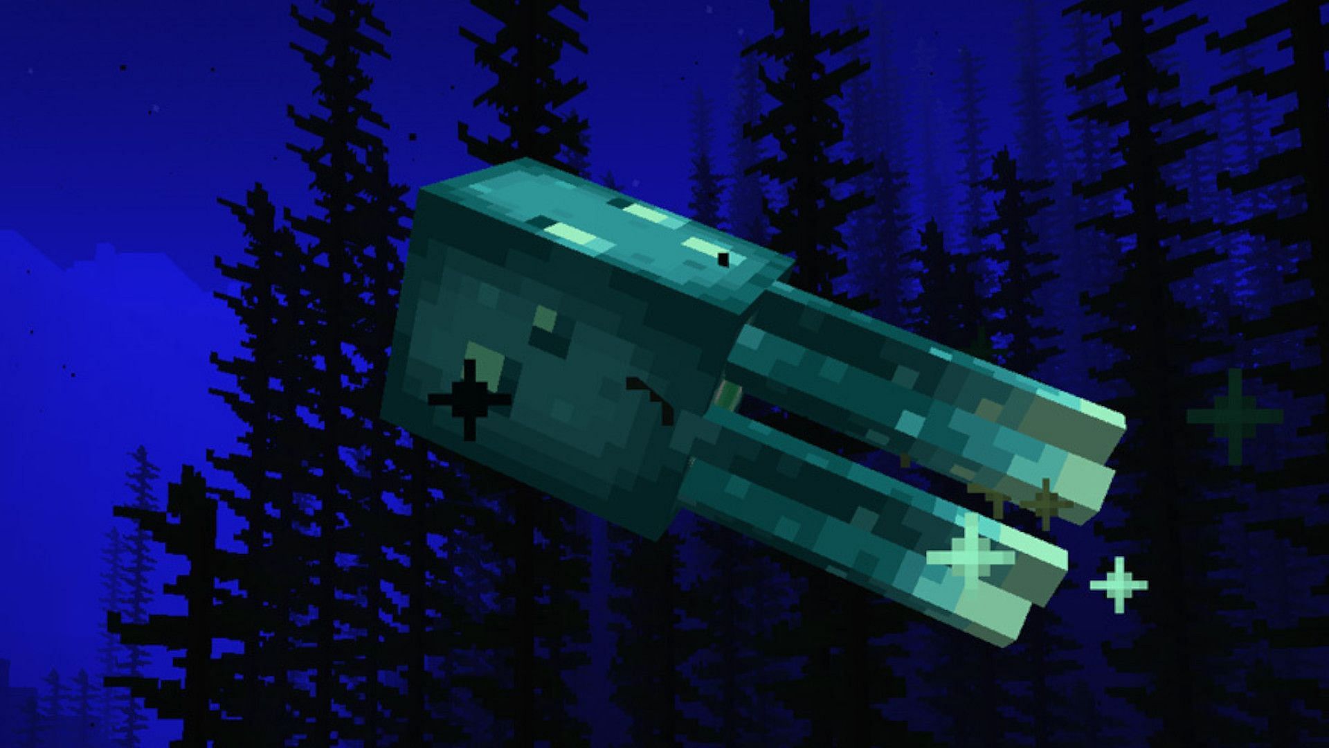 Glowsquids drop ink sacs that glow, which are paramount for this advancement (Image via Minecraft)